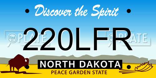220LFR North Dakota License Plate