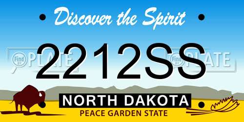 2212SS North Dakota License Plate