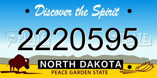2220595 North Dakota License Plate