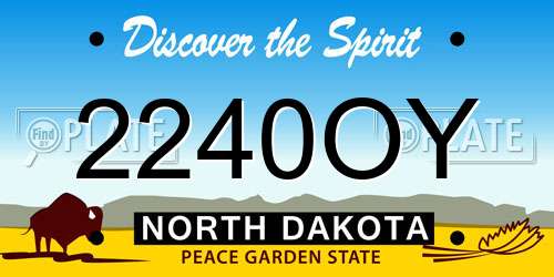 2240OY North Dakota License Plate