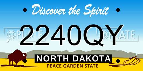 2240QY North Dakota License Plate