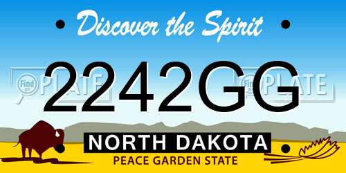 2242GG North Dakota License Plate