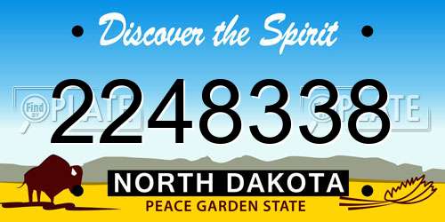 2248338 North Dakota License Plate