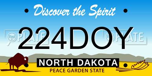 224DOY North Dakota License Plate