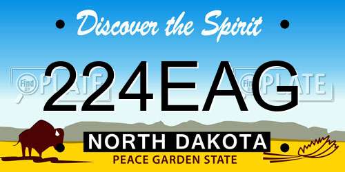 224EAG North Dakota License Plate
