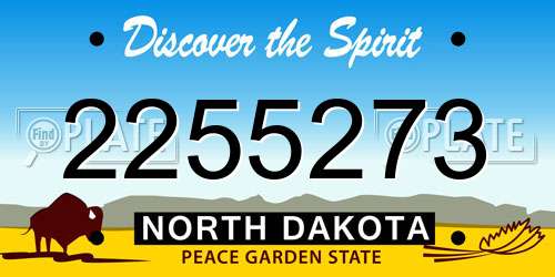 2255273 North Dakota License Plate