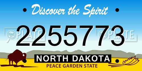 2255773 North Dakota License Plate