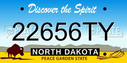 22656TY North Dakota License Plate