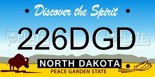 226DGD North Dakota License Plate