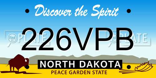 226VPB North Dakota License Plate