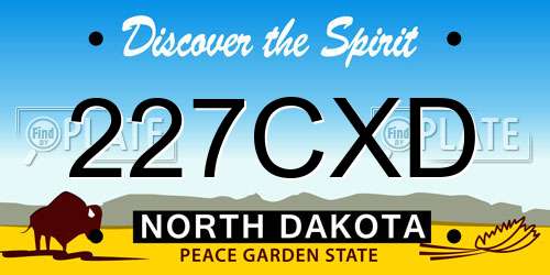 227CXD North Dakota License Plate