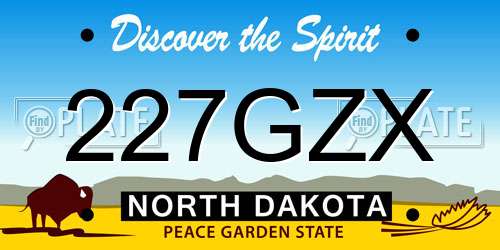 227GZX North Dakota License Plate