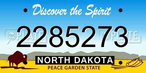2285273 North Dakota License Plate