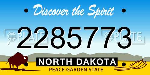 2285773 North Dakota License Plate