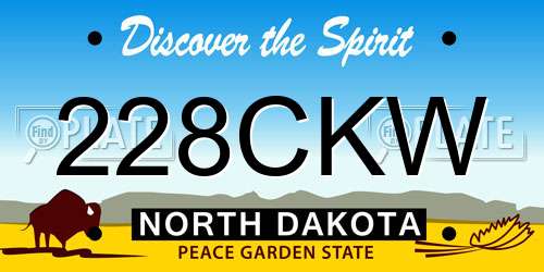 228CKW North Dakota License Plate