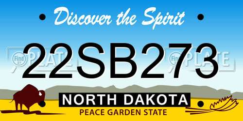 22SB273 North Dakota License Plate