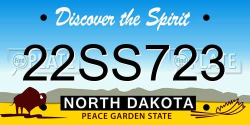 22SS723 North Dakota License Plate