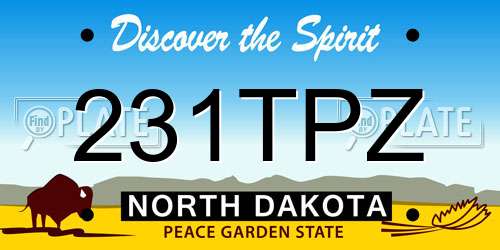 231TPZ North Dakota License Plate