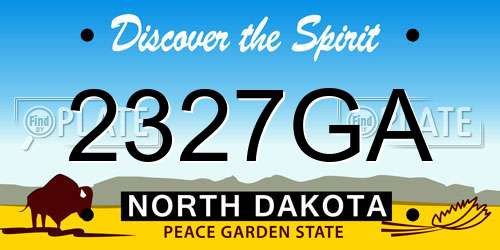 2327GA North Dakota License Plate