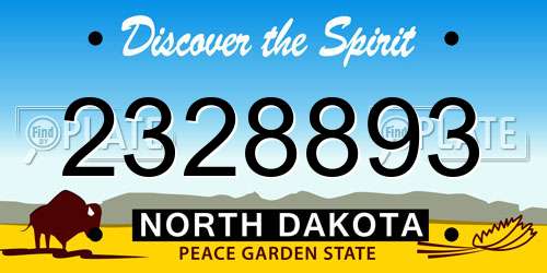 2328893 North Dakota License Plate