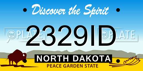 2329ID North Dakota License Plate