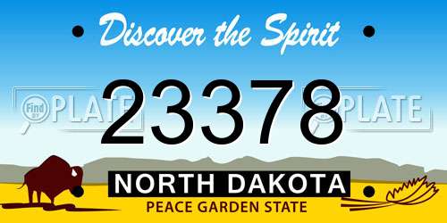 23378 North Dakota License Plate