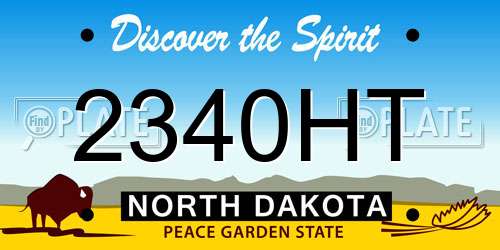 2340HT North Dakota License Plate
