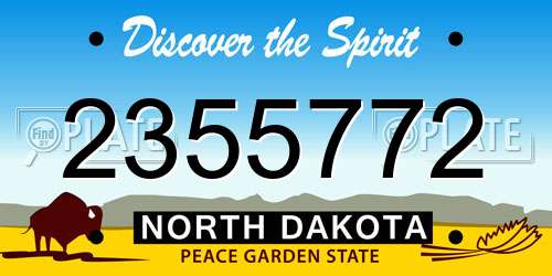 2355772 North Dakota License Plate