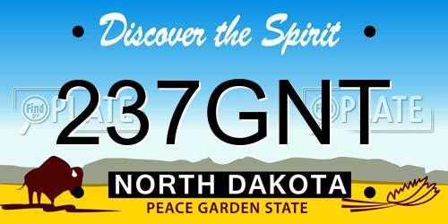 237GNT North Dakota License Plate