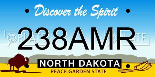 238AMR North Dakota License Plate