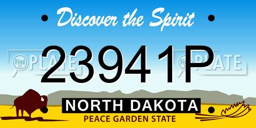 23941P North Dakota License Plate