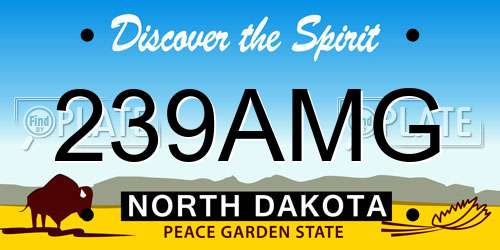 239AMG North Dakota License Plate
