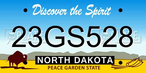 23GS528 North Dakota License Plate
