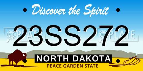 23SS272 North Dakota License Plate