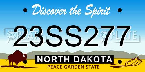 23SS277 North Dakota License Plate
