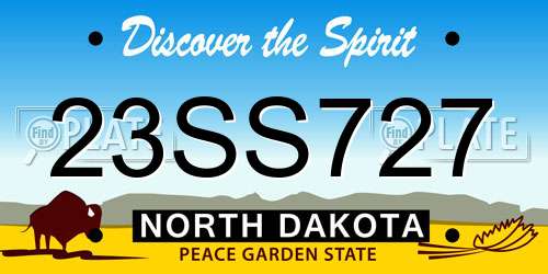 23SS727 North Dakota License Plate