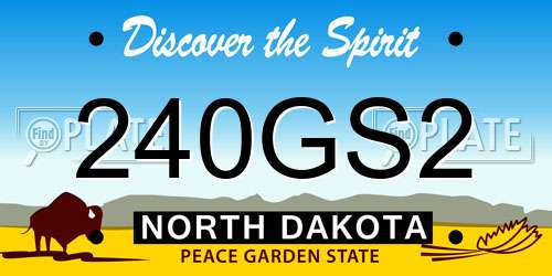 240GS2 North Dakota License Plate