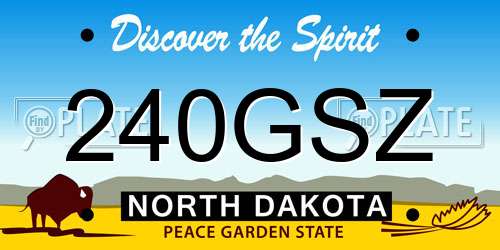 240GSZ North Dakota License Plate
