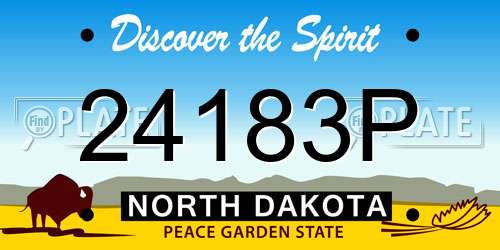 24183P North Dakota License Plate