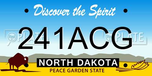 241ACG North Dakota License Plate