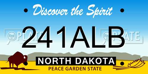 241ALB North Dakota License Plate