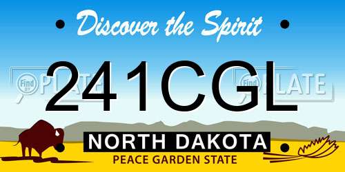 241CGL North Dakota License Plate
