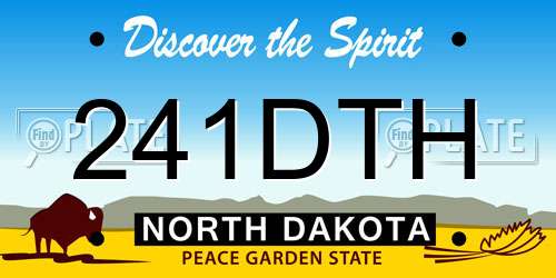 241DTH North Dakota License Plate