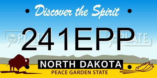 241EPP North Dakota License Plate