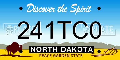 241TC0 North Dakota License Plate