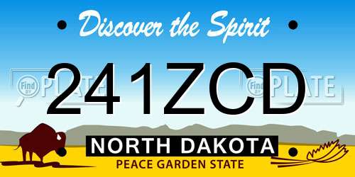 241ZCD North Dakota License Plate