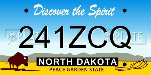 241ZCQ North Dakota License Plate