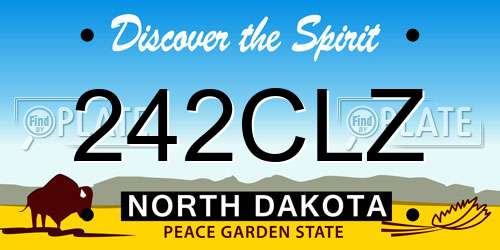 242CLZ North Dakota License Plate