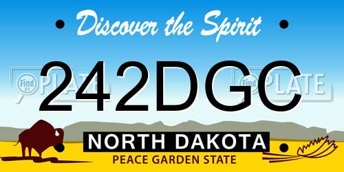 242DGC North Dakota License Plate