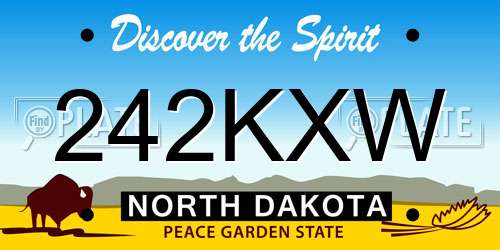 242KXW North Dakota License Plate